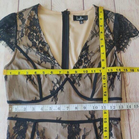 Lulus Liano Black Lace Skater Dress sz XS - Picture 12 of 16